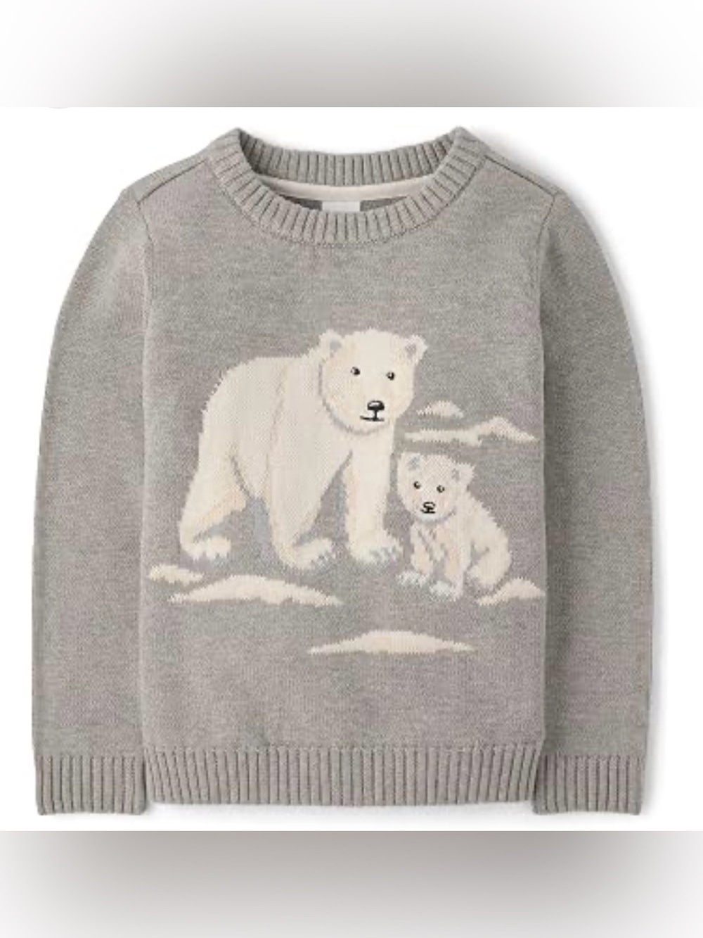 Gymboree Polar Bear Pullover Sweater Gray 5T